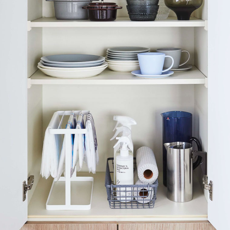 シンク下ポリ袋収納 タワー 山崎実業 tower ホワイト/ブラック 4926 4927 タワーシリーズ