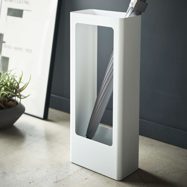 スリムかさたて タワー 山崎実業 tower 傘立て ホワイト/ブラック 4928 4929 タワーシリーズ