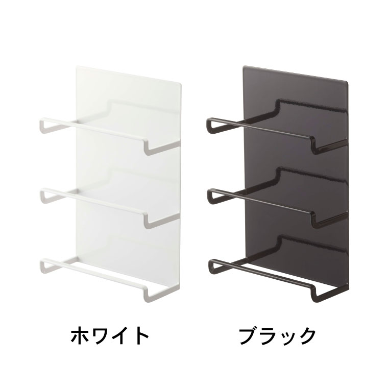 マグネットラップホルダー ３段 タワー 山崎実業 tower ホワイト/ブラック 4939 4940 タワーシリーズ