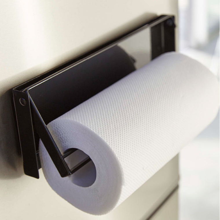 片手でカットマグネットキッチンペーパーホルダー タワー 山崎実業 tower キッチンペーパーホルダー ホワイト/ブラック 4941 4942 タワーシリーズ