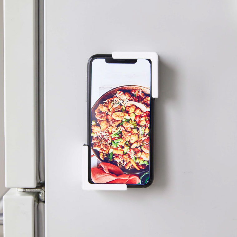 マグネットタブレットホルダー タワー 山崎実業 tower ホワイト/ブラック 4984 4985 タワーシリーズ