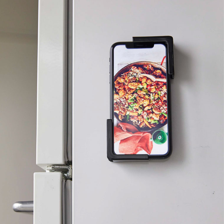 マグネットタブレットホルダー タワー 山崎実業 tower ホワイト/ブラック 4984 4985 タワーシリーズ