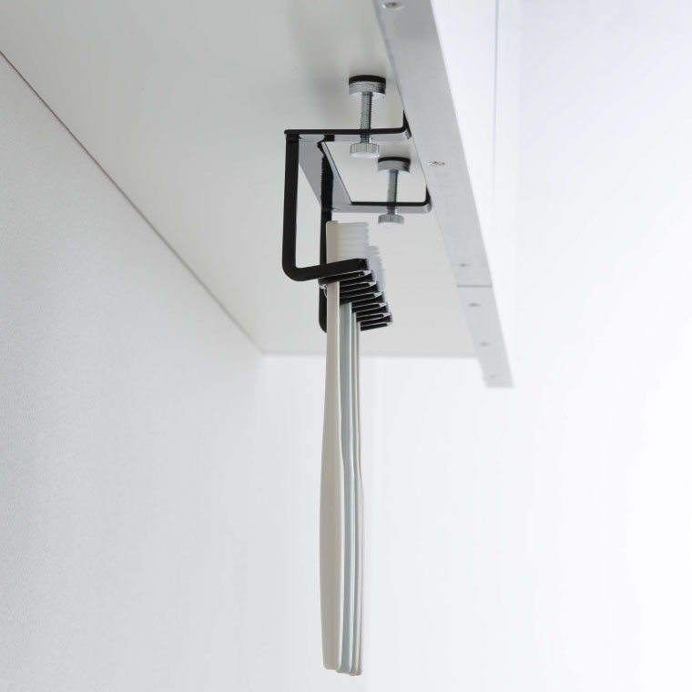 洗面戸棚下歯ブラシホルダー タワー 山崎実業 tower ホワイト/ブラック 5006 5007 タワーシリーズ