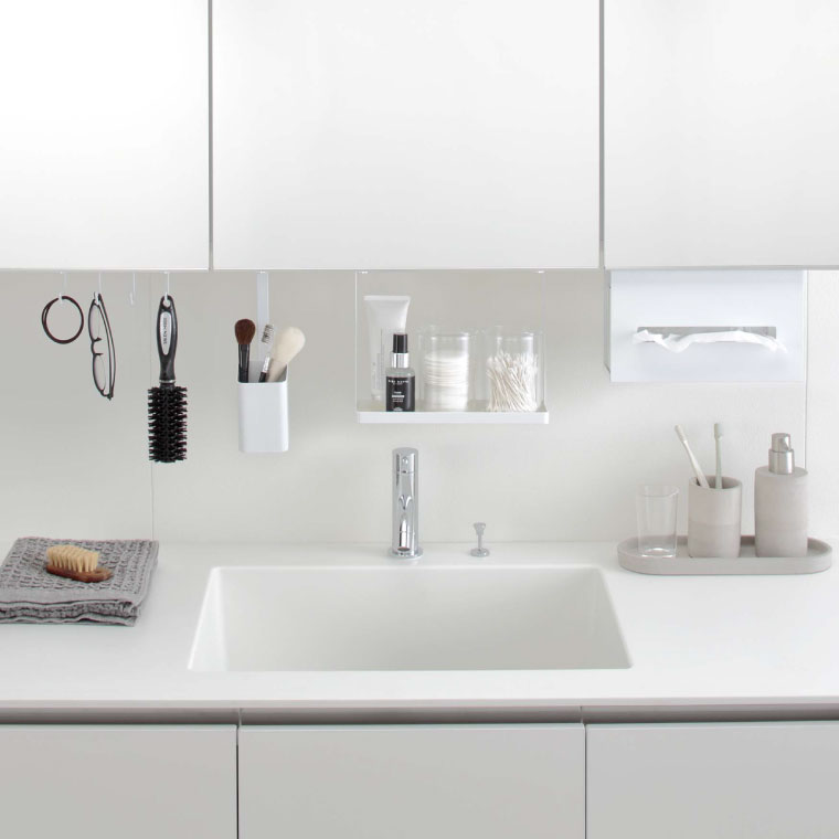 洗面戸棚下フック タワー 山崎実業 tower ホワイト/ブラック 5008 5009タワーシリーズ