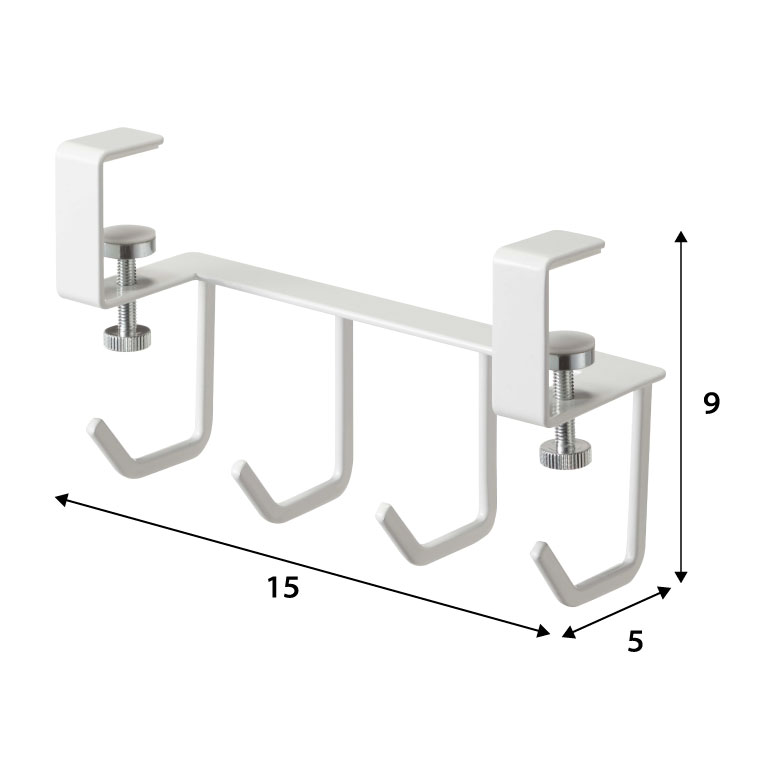 洗面戸棚下フック タワー 山崎実業 tower ホワイト/ブラック 5008 5009タワーシリーズ