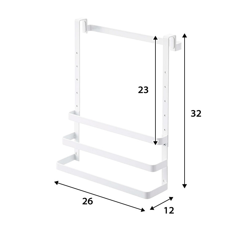 シンク扉ゴミ袋ホルダー タオルハンガー付き タワー 山崎実業 tower ホワイト/ブラック 5027 5028 タワーシリーズ