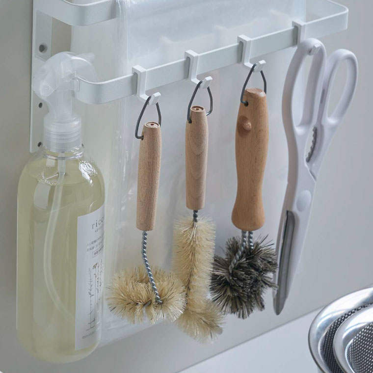 シンク扉ゴミ袋ホルダー タオルハンガー付き トスカ 山崎実業 tosca ホワイト 5030 タワーシリーズ