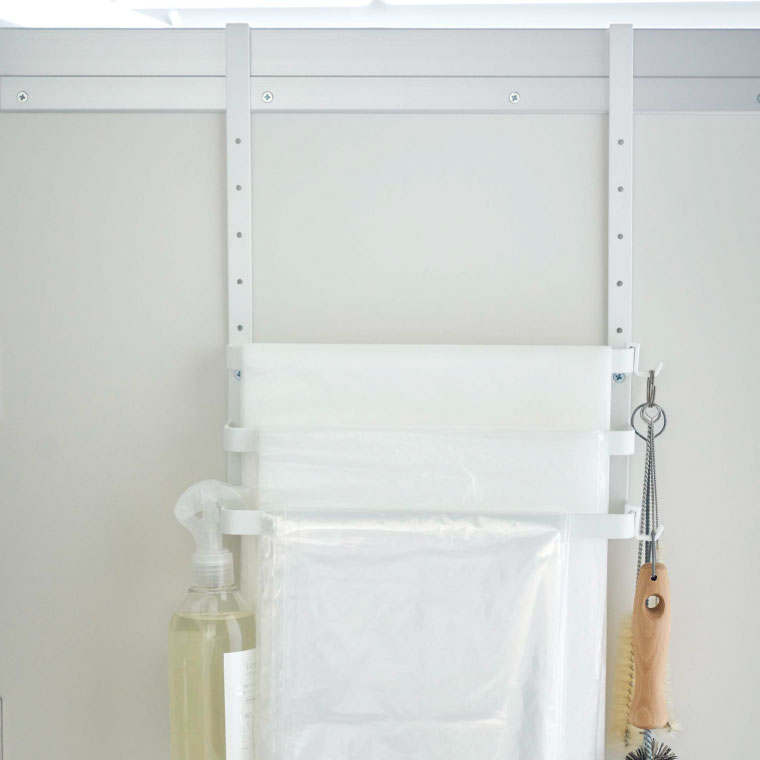 シンク扉ゴミ袋ホルダー タオルハンガー付き トスカ 山崎実業 tosca ホワイト 5030 タワーシリーズ