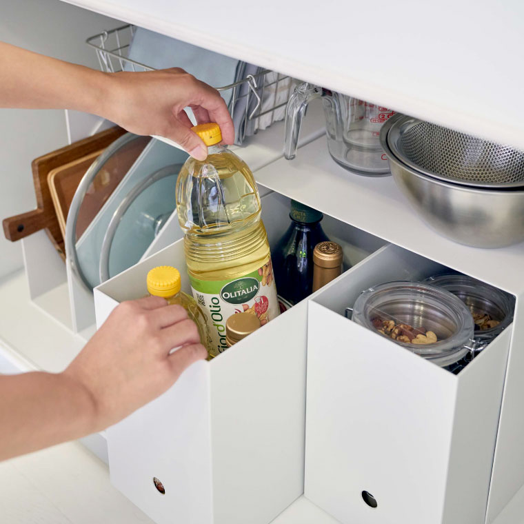 収納ボックス上ラック ２個組 タワー 山崎実業 tower コの字ラック ホワイト/ブラック 5037 5038 タワーシリーズ