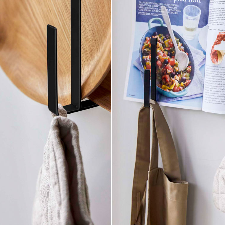 マグネットキッチントレーホルダー ２個組 タワー 山崎実業 tower ホワイト/ブラック 5050 5051 タワーシリーズ