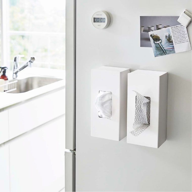 前から開くマグネットボックスホルダー Ｓ タワー 山崎実業 tower ホワイト/ブラック 5064 5065 タワーシリーズ