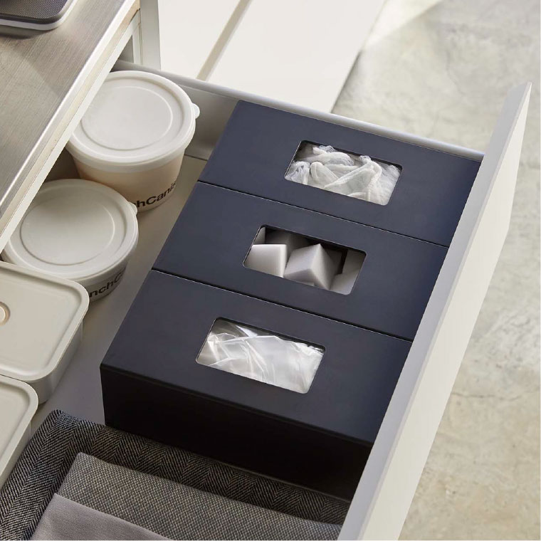 前から開くマグネットボックスホルダー Ｓ タワー 山崎実業 tower ホワイト/ブラック 5064 5065 タワーシリーズ