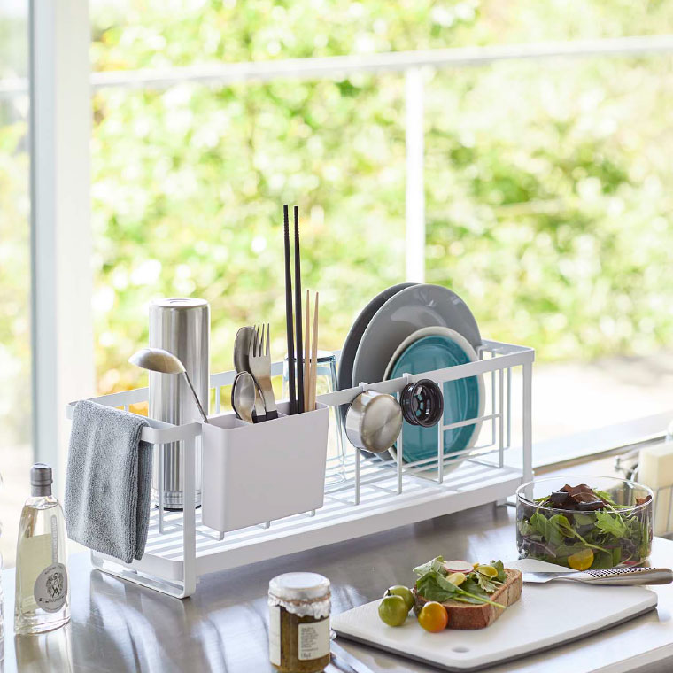 スリムツーウェイ水切りワイヤーバスケット タワー 山崎実業 tower 水切りラック ホワイト/ブラック 5068 5069 タワーシリーズ