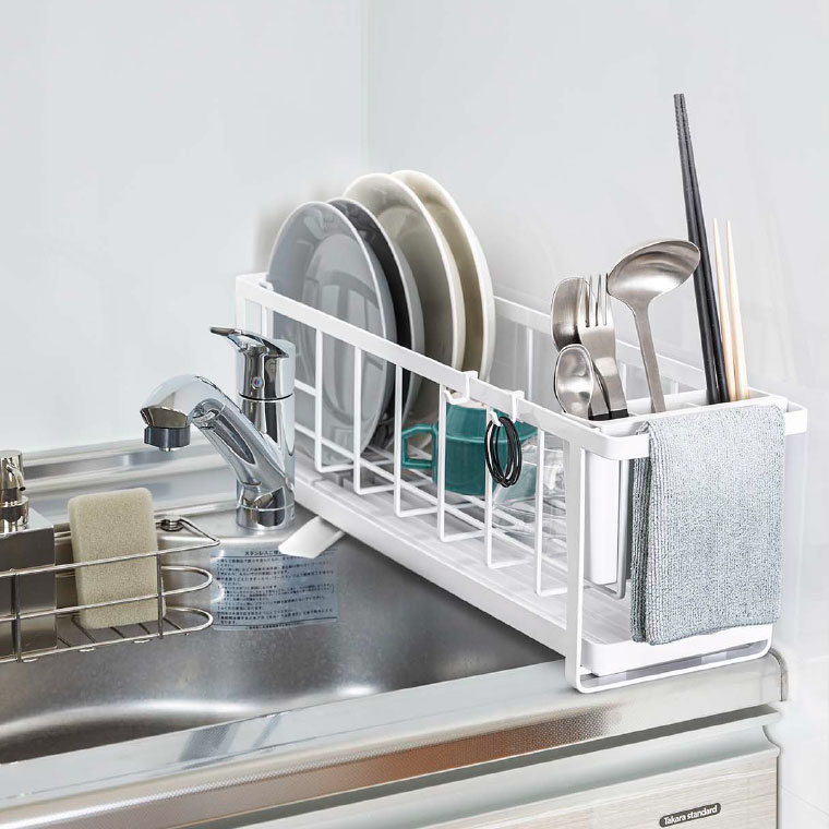 スリムツーウェイ水切りワイヤーバスケット タワー 山崎実業 tower 水切りラック ホワイト/ブラック 5068 5069 タワーシリーズ