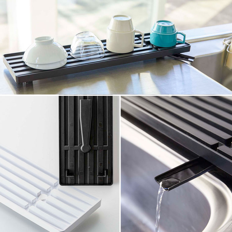 スリムツーウェイ水切りワイヤーバスケット タワー 山崎実業 tower 水切りラック ホワイト/ブラック 5068 5069 タワーシリーズ