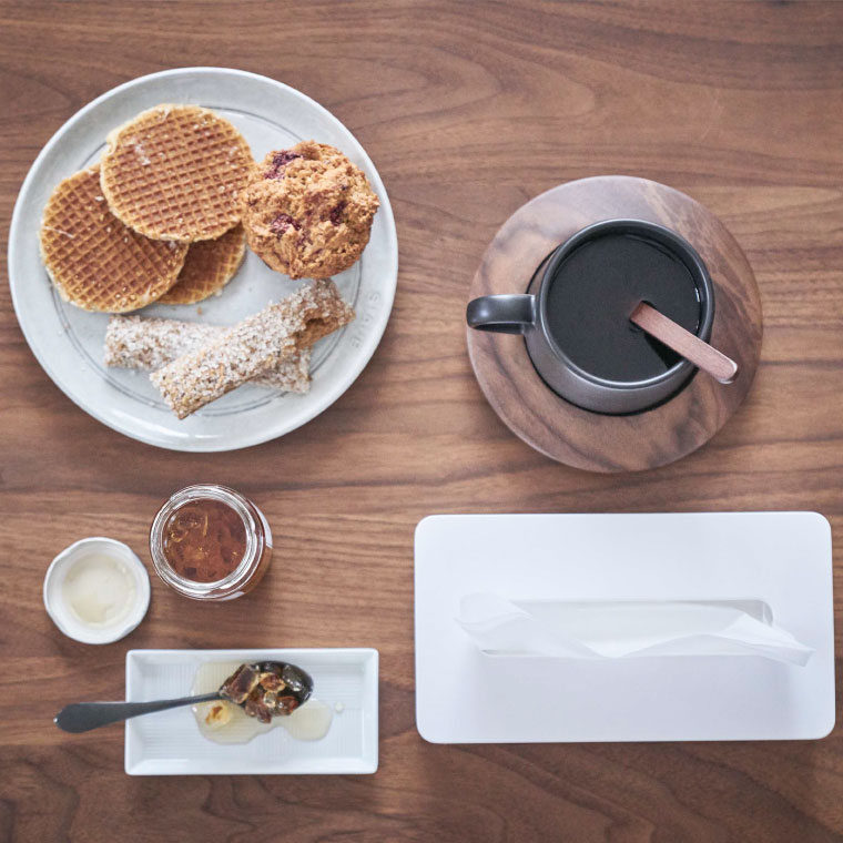 コンパクトティッシュケース タワー 山崎実業 tower ホワイト/ブラック 5092 5093 タワーシリーズ