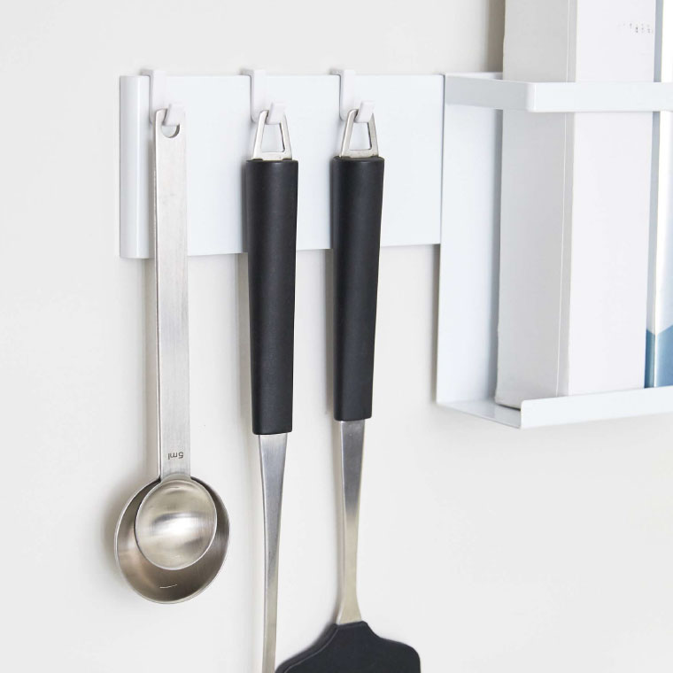 マグネットキッチンウォールバー ワイド タワー 山崎実業 tower ホワイト/ブラック 5104 5105 タワーシリーズ