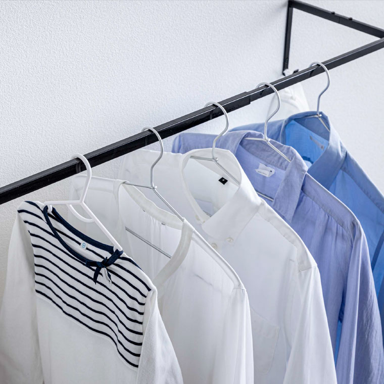 伸縮浴室扉前物干しハンガー タワー 山崎実業 tower ホワイト/ブラック 5111 5112 タワーシリーズ