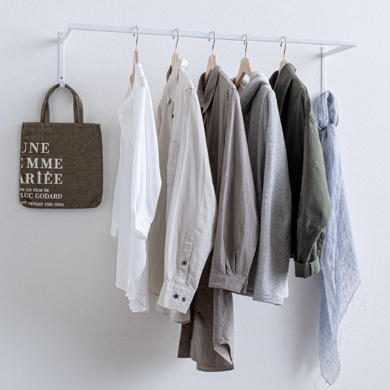 伸縮浴室扉前物干しハンガー タワー 山崎実業 tower ホワイト/ブラック 5111 5112 タワーシリーズ