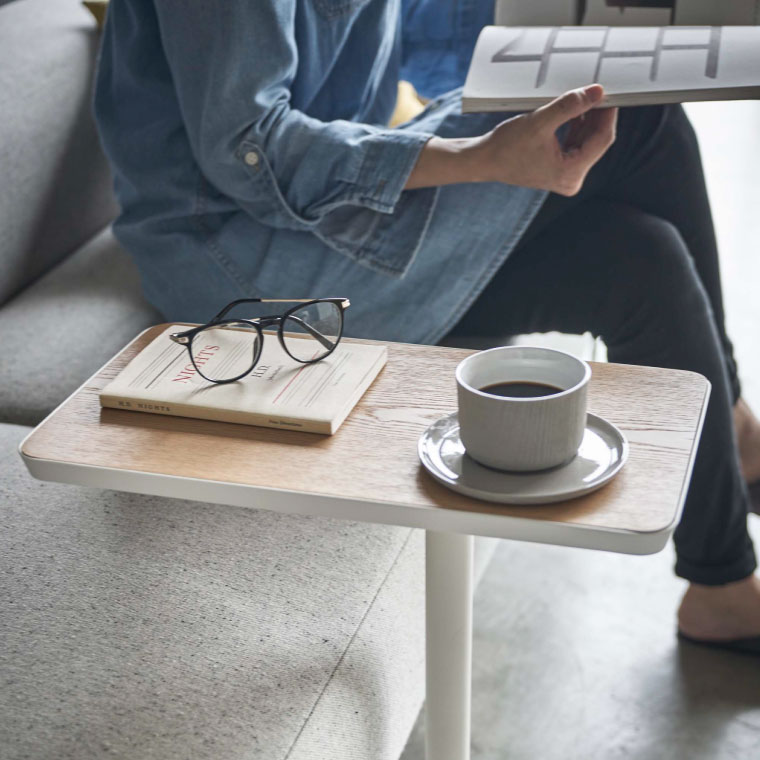 差し込みサイドテーブル タワー 山崎実業 tower ホワイト/ブラック 5120 5121 タワーシリーズ