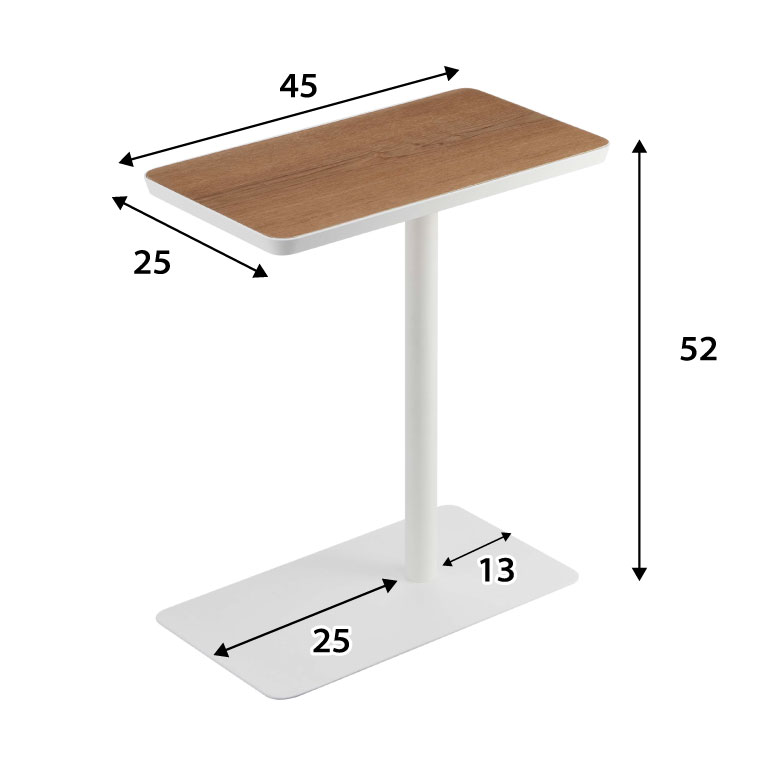 差し込みサイドテーブル タワー 山崎実業 tower ホワイト/ブラック 5120 5121 タワーシリーズ