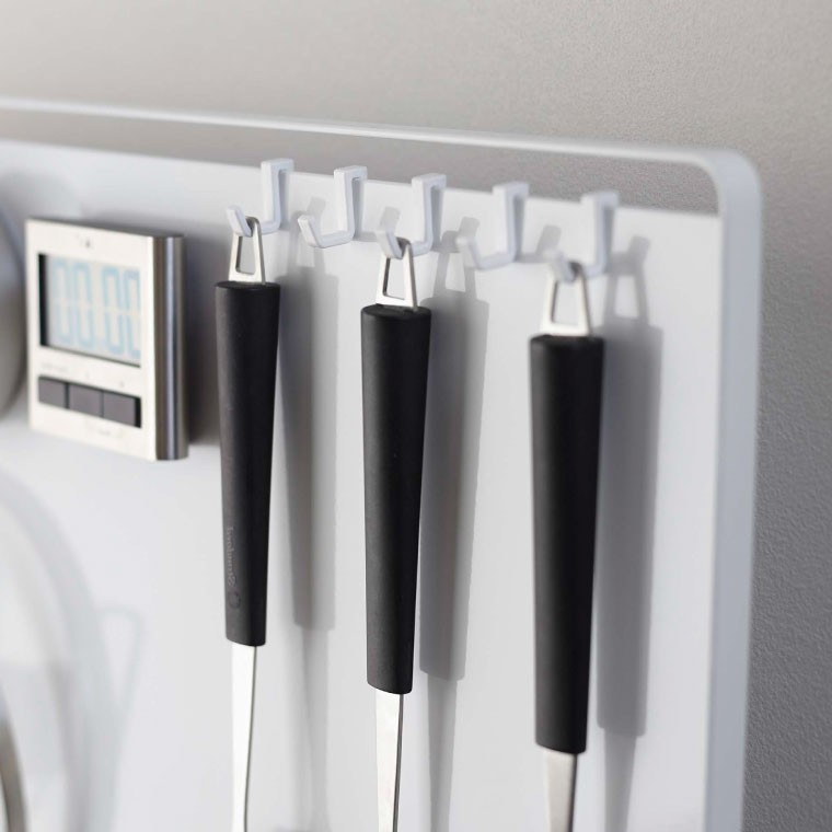 キッチン自立式スチールパネル 縦型 タワー 山崎実業 tower ホワイト/ブラック 5124 5125 タワーシリーズ