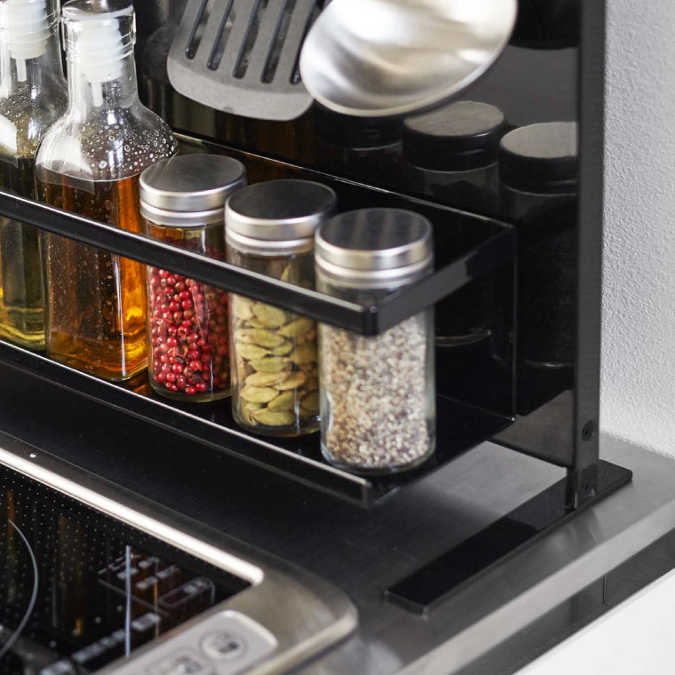 キッチン自立式スチールパネル 縦型 タワー 山崎実業 tower ホワイト/ブラック 5124 5125 タワーシリーズ