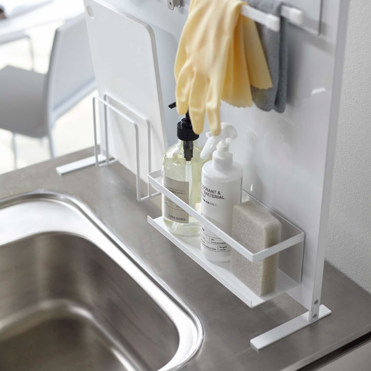 キッチン自立式スチールパネル 縦型 タワー 山崎実業 tower ホワイト/ブラック 5124 5125 タワーシリーズ