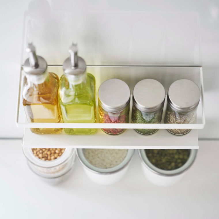 マグネットラック ワイド タワー 山崎実業 tower ホワイト/ブラック 5130 5131 タワーシリーズ