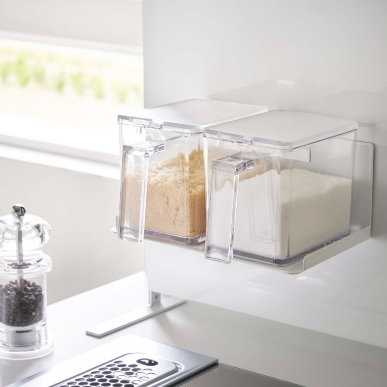 マグネット調味料ストッカーラック タワー 山崎実業 tower ホワイト/ブラック 5132 5133 タワーシリーズ