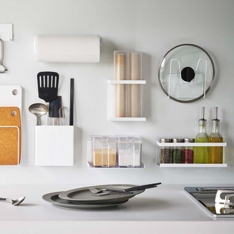 マグネット調味料ストッカーラック タワー 山崎実業 tower ホワイト/ブラック 5132 5133 タワーシリーズ