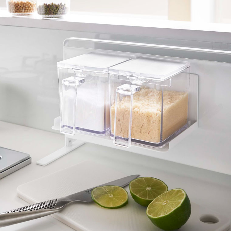 マグネット調味料ストッカーラック タワー 山崎実業 tower ホワイト/ブラック 5132 5133 タワーシリーズ