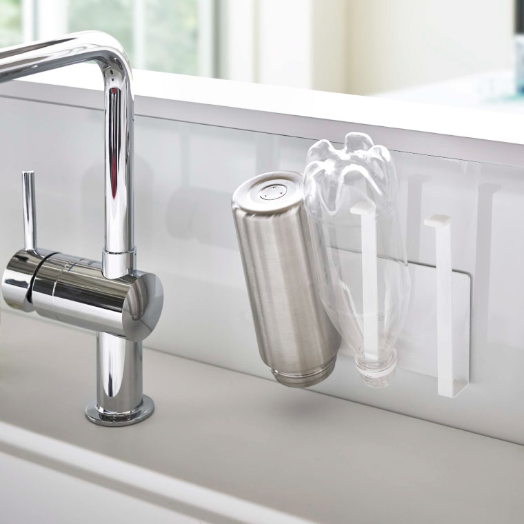 マグネットグラス＆ボトルホルダー タワー 山崎実業 tower ホワイト/ブラック 5136 5137 タワーシリーズ