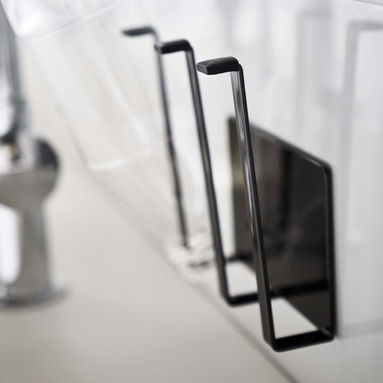 マグネットグラス＆ボトルホルダー タワー 山崎実業 tower ホワイト/ブラック 5136 5137 タワーシリーズ