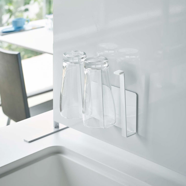 マグネットグラス＆ボトルホルダー タワー 山崎実業 tower ホワイト/ブラック 5136 5137 タワーシリーズ