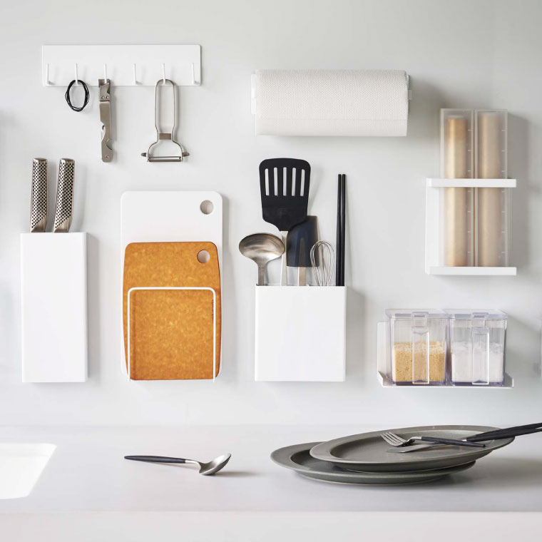 マグネット鍋蓋ホルダー タワー 山崎実業 tower ホワイト/ブラック 5140 5141 タワーシリーズ