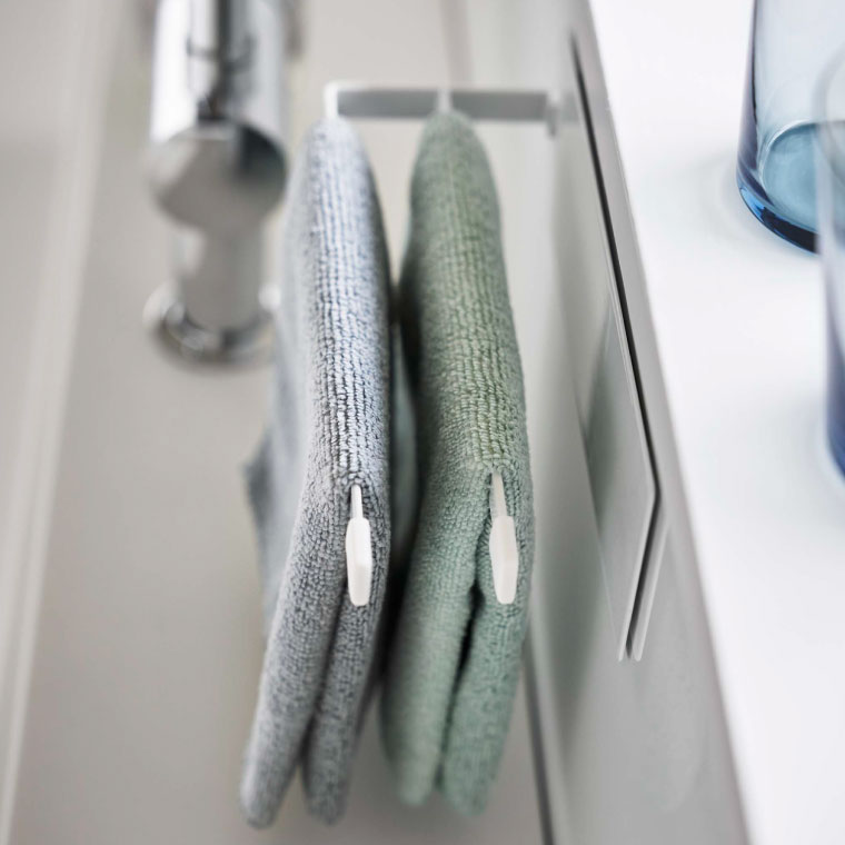 マグネット布巾ハンガー スリム タワー 山崎実業 tower ホワイト/ブラック 5142 5143 タワーシリーズ