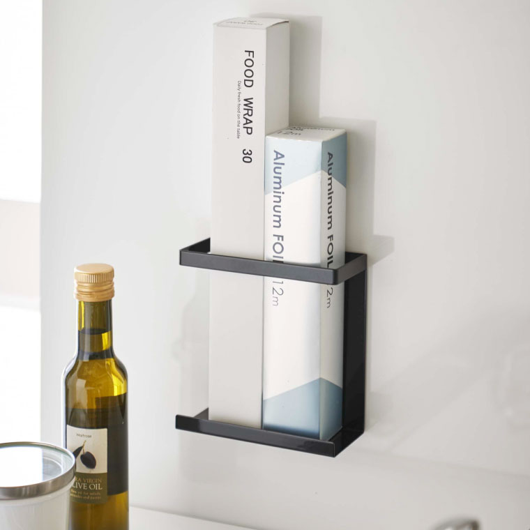 マグネットラップホルダー スリム タワー 山崎実業 tower ホワイト/ブラック 5144 5145 タワーシリーズ