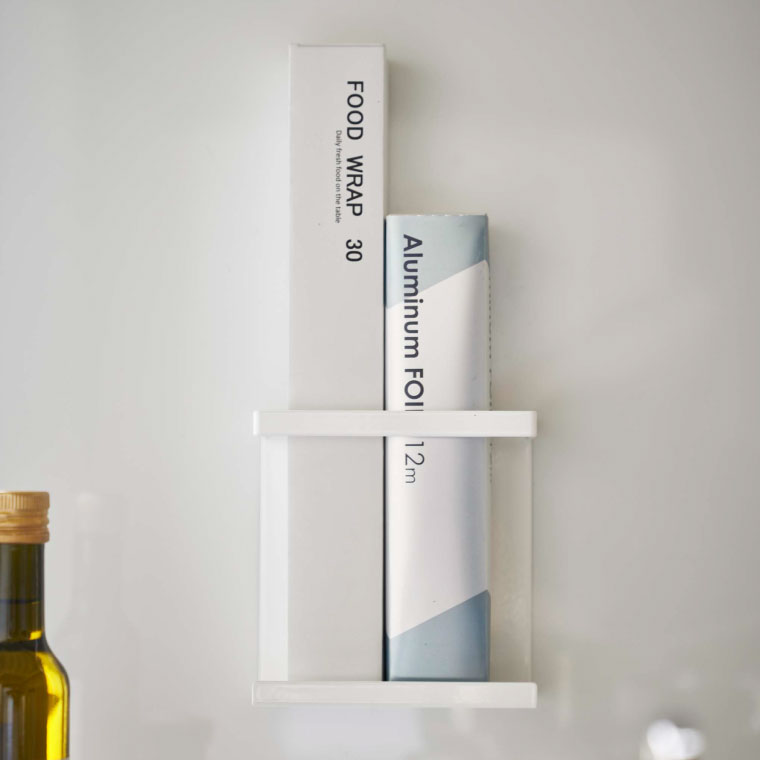 マグネットラップホルダー スリム タワー 山崎実業 tower ホワイト/ブラック 5144 5145 タワーシリーズ