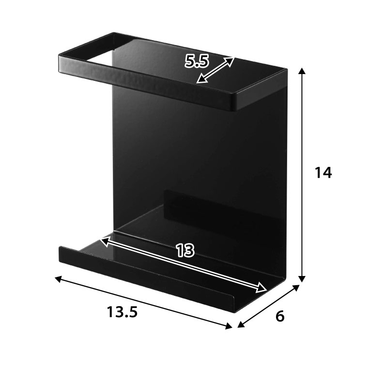 マグネットラップホルダー スリム タワー 山崎実業 tower ホワイト/ブラック 5144 5145 タワーシリーズ