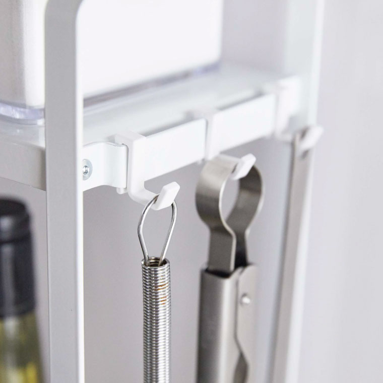 コンロ横ラック２段 タワー 山崎実業 tower ホワイト/ブラック 5150 5151 タワーシリーズ