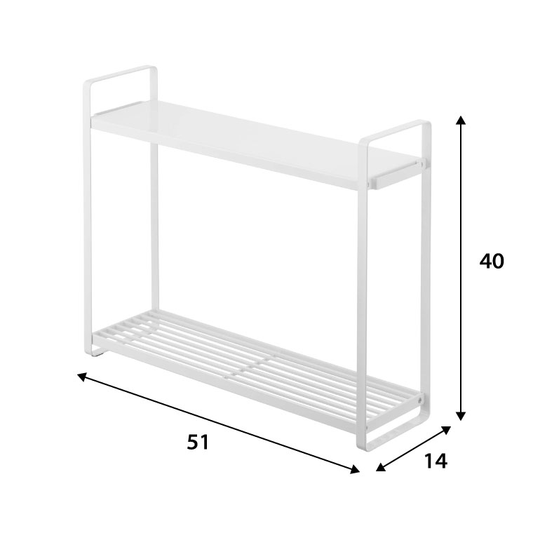 コンロ横ラック２段 タワー 山崎実業 tower ホワイト/ブラック 5150 5151 タワーシリーズ