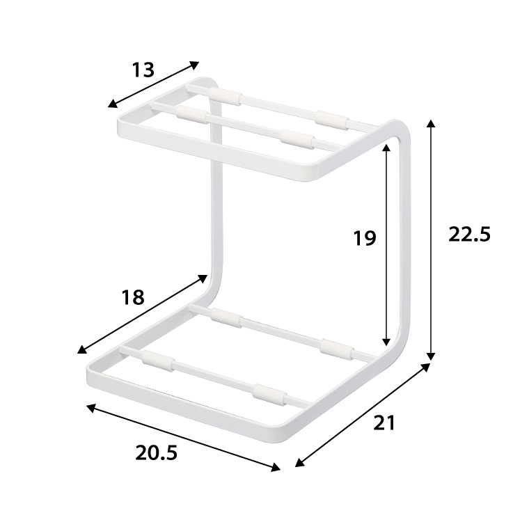 鍋スタンド2段 タワー 山崎実業 tower ホワイト/ブラック 5154 5155 タワーシリーズ