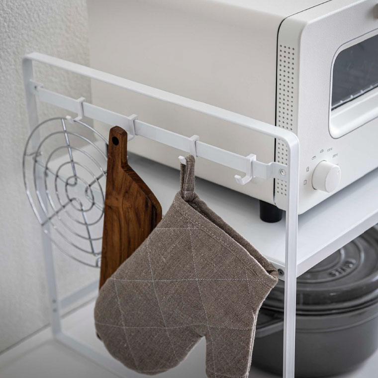 トースターラック ワイド タワー 山崎実業 tower ホワイト/ブラック 5162 5163 タワーシリーズ