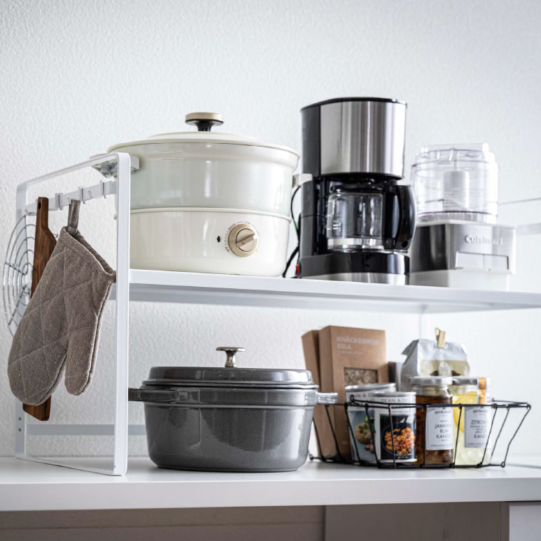 トースターラック ワイド タワー 山崎実業 tower ホワイト/ブラック 5162 5163 タワーシリーズ