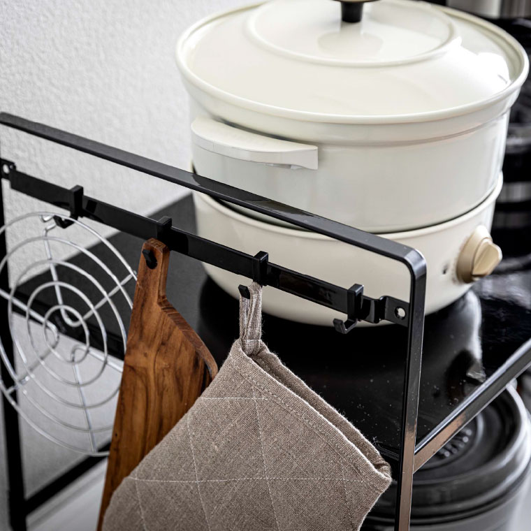 トースターラック ワイド タワー 山崎実業 tower ホワイト/ブラック 5162 5163 タワーシリーズ