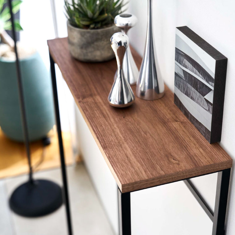 コンソールテーブル タワー 山崎実業 tower ホワイト/ブラック 5164 5165 タワーシリーズ