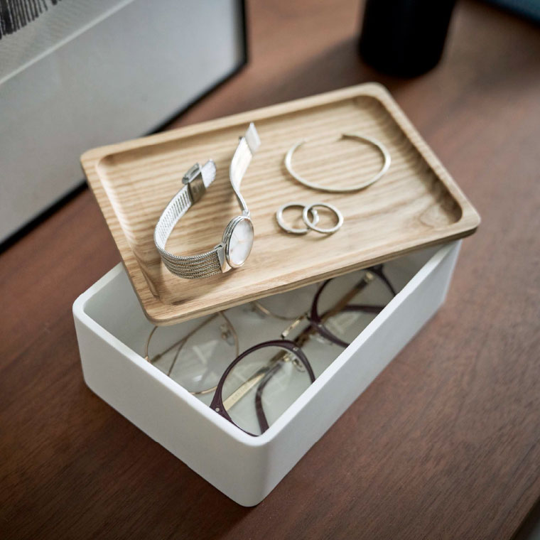 サングラス＆アクセサリー収納ケース リン 山崎実業 RIN ブラウン/ナチュラル 5166 5167 タワーシリーズ