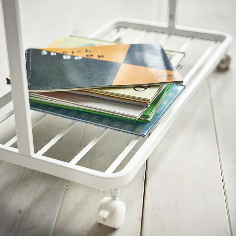 キッズパネル付きハンガーラック タワー 山崎実業 tower ホワイト/ブラック 5175 5176 タワーシリーズ