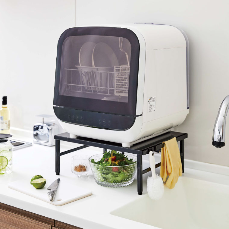 伸縮食洗機ラック タワー 山崎実業 tower ホワイト/ブラック 5181 5182 タワーシリーズ